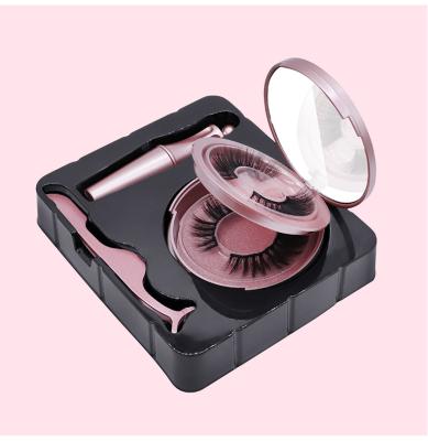 China Wholesale Curly Flurry 2 Pairs Eyelash Kit Stainless Steel Tweezers 5 Magnets Lashes With Magnetic Eyeliner for sale