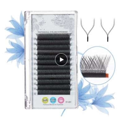 China New Style YY Natural /Soft Shape Eyelash Extensions Fast Blooming Lashes Handwoven C/D Loop Wimpers Lashes Different Soft for sale