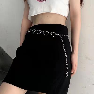 China LOVE TRENDY Classic Heart Chain Waist Jewelry Hollow Belly Belt For Women Hip Hop Style Fashion Fine Waist Jewelry for sale