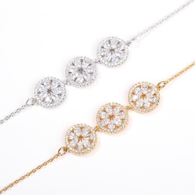 China FASHIONABLE Miniature Zircon Golden Simple Elegant Jewelry Bracelet Women for sale