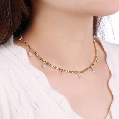 China Latest Fashion FASHIONABLE Jewelry Model Gold Chain Necklace Designs 18K Gold Necklace For Women for sale