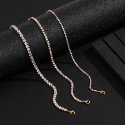 China 2021 Fashionable Initial Hyperbola Zirconia Anklet Foot Jewelry Custom Gold Plated Women Anklets for sale