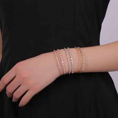 China TRENDY Classic Fixed Handbell Bow Double Layer Stack Bracelet Lady Brass Zircon Jewelry for sale