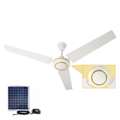 China 2021 Foldable New Design AC/DC Rechargeable Powered Solar Panel Fan Energy Saving Ceiling Fans for sale