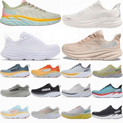 China Please contact me for other colors 2023 Running Shoes Bondi 8 Clifton Trainers HOKAs Jogging Walking Sneakers Designer Triple White Utility Mens Womens Lifestyle for sale