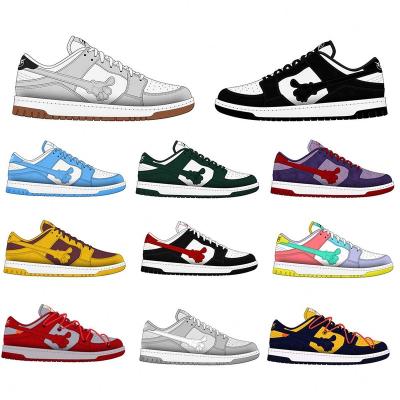 China The trend of youth Custom Panda Sb Basketball Shoes Sneakers Women's Mujer Zapatillas  Low High Skate Design Men's Casual Sport Shoes Low Sneaker for sale