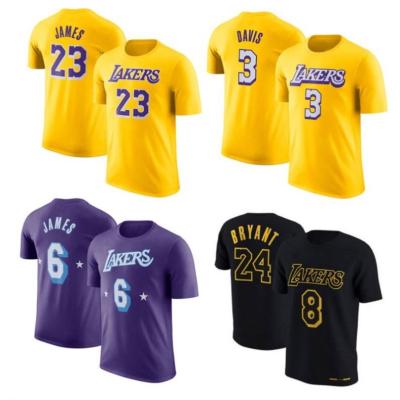 China men's t-shirt custom basketball jersey t shirt los angeles laker jersey James anthony davis basketball tshirt basketball wear S-3XL for sale