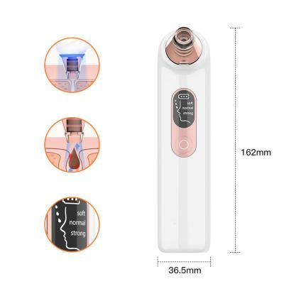 China Hot Electric Tool Kit Heated Vacuum Blackhead Remover Acne Treatment Pimple Removal Suction Extractor Face Pore Remover for sale