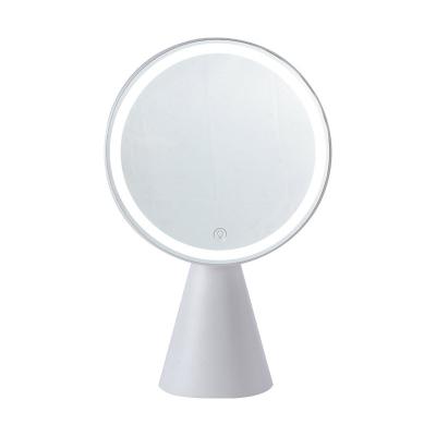 China Portable LED Lighted Makeup Mirror Magnifying LED Cosmetic Mirror Pocket Electric Vanity Mirror with Lights for sale