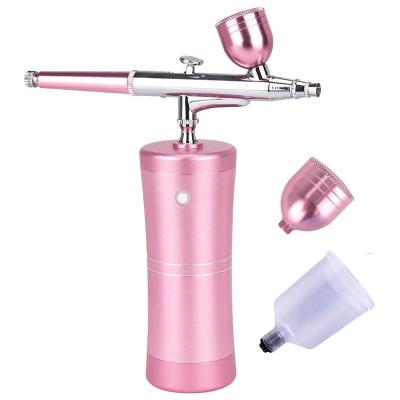 China Gun Pen Portable Air Brush Kit Single Action Paint Spray Barber Beauty Airbrush Air Compressor for sale