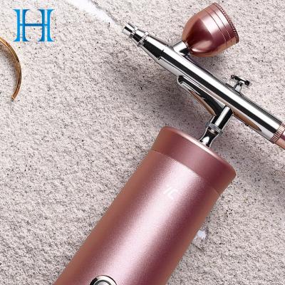 China Skin Tightening Portable Facial Oxygen Jet Peel Injector Mini Airbrush High Compressor Set Hydrate Sprayer Gun Face Machine for sale