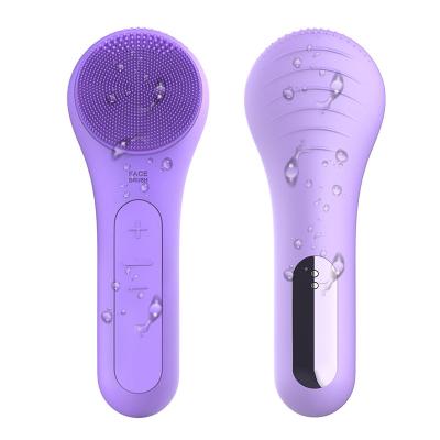 China Radio Vibrating Face DEEP CLEANING Filling Washing Machine Sonic Face Cleaner With Silicone Head Brush Waterproof Facial Cleansing Gift for sale