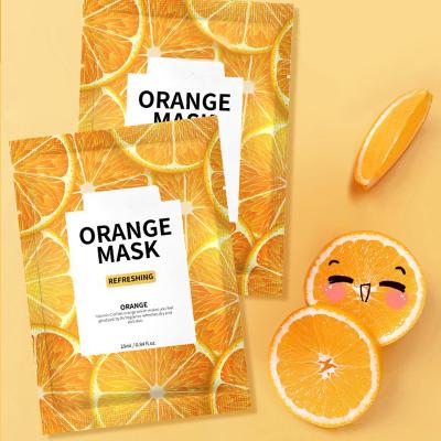 China Flaw Release Flaw Clearing OEM ODM Custom Private Label Moisturizing Sheet Fruit Beauty Face Mask Oranges Korean Skin Care Whitening Facial Mask for sale