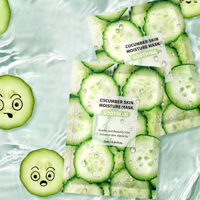 China Blemish Clearing Flaw Clearing OEM ODM Cucumber Extract Moisturizing Face Mask Oil Control Blackhead Remover Sheet Mask Korean Quality Beauty Silk Face Mask for sale