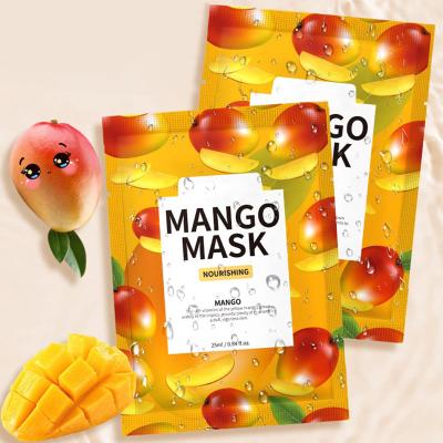 China Flaw Clearing Flaw Clearance Cosmetics Wholesale Hydrating Moisturizing Whitening Vitamin C Mango Men's Face Mask for sale