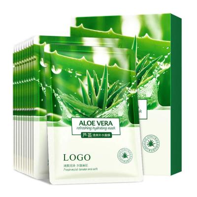 China Wholesale Beauty Skin Care Vera Facial Mask Sheet Moisturizer Organic Aloe Moisturizer Hydrating Private Label Face Mask for sale