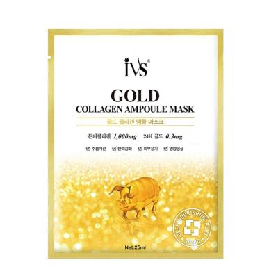 China Moisturizer Moisturizer OEM Low Price Factory Sales Private Label Sheet Mask 24K Gold Collagen Ampoule Facial Mask for sale