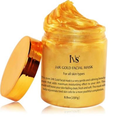 China Private Label Face Skin Care Moisturizer Revitalizing Hydrating Anti Aging Setting 24K Gold Peel Off Facial Mask for sale