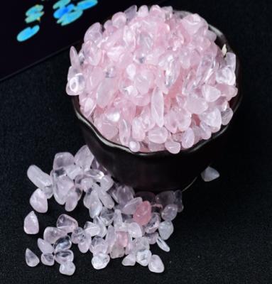 China China Crystal Rose Quartz Chips Healing Gemstone Natural Tumbled Gravel Raw Stone for sale