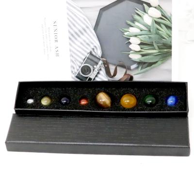 China 2021 China Wholesale Specimen Natural Opal Box Eight Solar System Planetary Balls As Gifts for sale