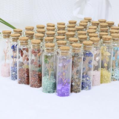 China China Raw Natural Stone Crystal Gravel Wish Bottle Gemstone Wishing Drift Lucky Healing Bottle Factory Directly for sale