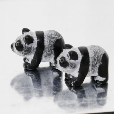 China Wholesale Natural Crystal Obsidian Crystal Panda Healing China Panda Crystal Carving Beautiful On Sale for sale