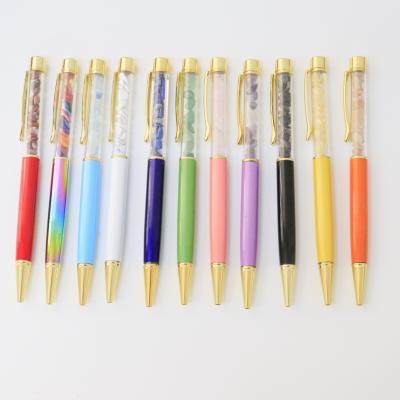 China Wholesale High Quality Promotional Pen Gravel Ballpoint Pen China Factory Metal Crystal Pen for sale