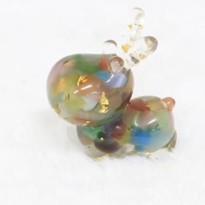 China China Natural Quartz Crystal Animal Craft Repair Rolling Stone Resin In Antlers Used For Home Decoration for sale