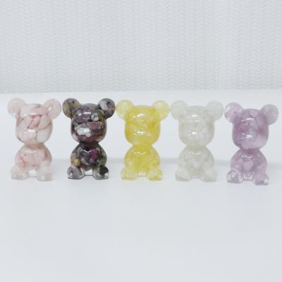 China China Wholesale Crystal Macadam Resin Bear Resin Hand Made Craft for Gift for Home Decoration for sale