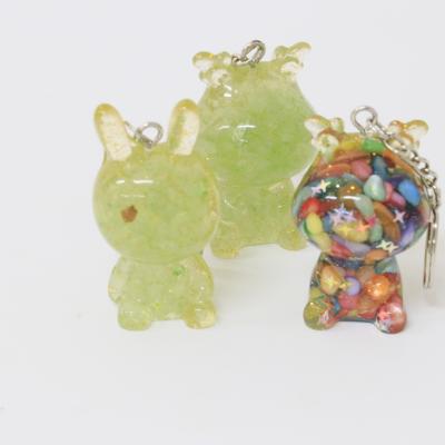 China Wholesale New China Style Resin Deer Crystal Resin Keychain Resin Key Chain Looms For Gift for sale