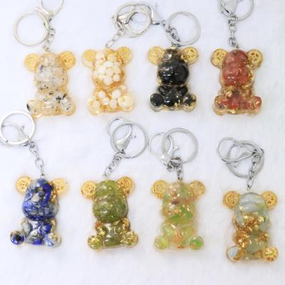 China Wholesale New China Style Resin Bear Crystal Resin Keychain Resin Key Chain Looms For Gift for sale