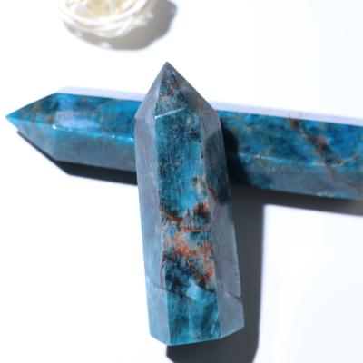 China China Wholesale Exquisite Blue Tower Meditation Crystal Apatite Gifts Home Furniture for sale