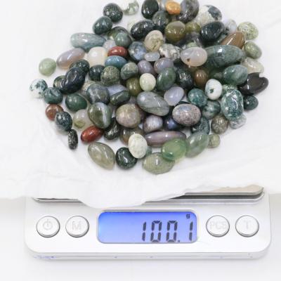 China China Wholesale Natural Raw Moss Agate Gravel Crystal Stone Polished Tumbled Stones For Healing/Decoration for sale