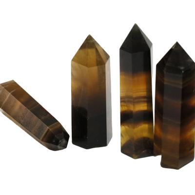 China Wholesale Crystal Tower Healing Crystal Stones Natural Fluorite Crystal Wand Point For Gift from China for sale