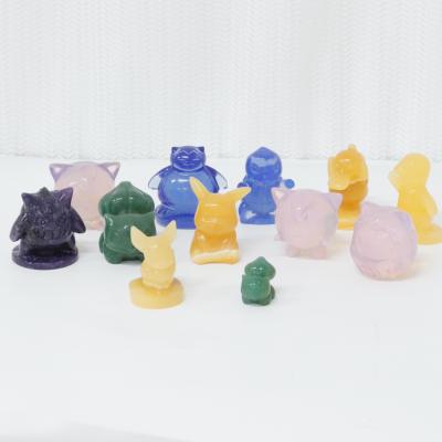 China China hot sale high quality natural pokemoner crystal opener pink Crystal Carving Pokemoner For Gift crystal opal for sale