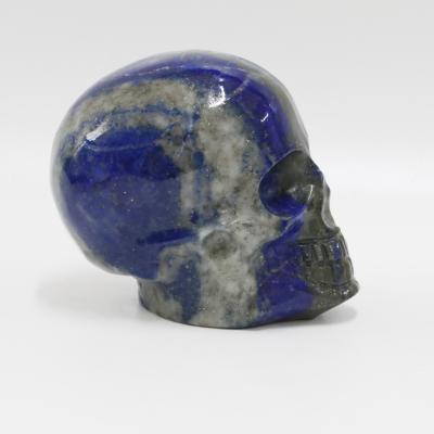 China China Wholesale Hand Carved Natural Lapis Lazuli Crystal Quartz Crystal Skulls Halloween Gift Decorations for sale