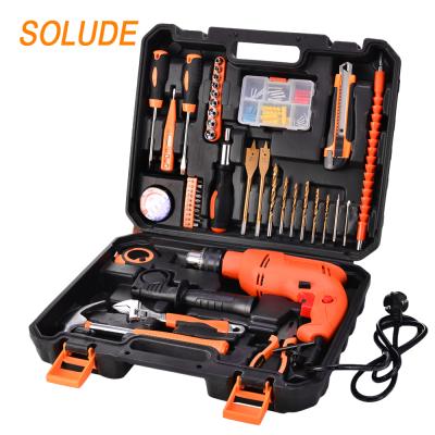 China SOLID Pack of Durable+Portable+Comfortable Handle+Small Case Kit With Plastic Toolbox Storage of 98 Piece Impact Drill Household DIY Tools for sale