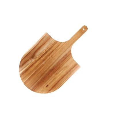 China 10/12/14/16 inch custom acacia wood pizza peel wood pallet and cutting board with handle pizza board for sale