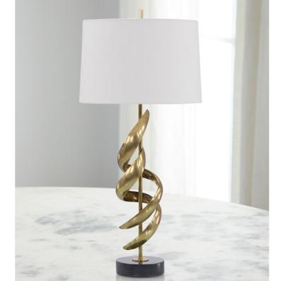 China Modern Hand Made Design Luxury Gold Table Lamp With Marble Base for sale