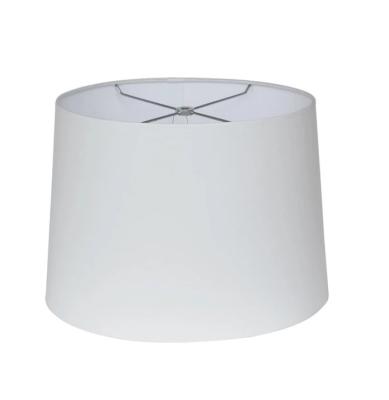 China Modern wire off white canvas round lampshade for modern table lamp chinese hotel lampshade for sale