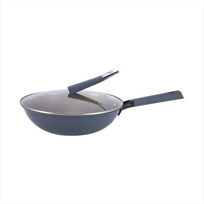 China Viable High-end Steel Non-Stick Frying Pan Factory Three-Layer Kitchenware Set Wok Direct Durable Heat Conduction for sale