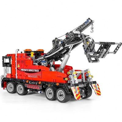 China High-tech Electronic Toy New Arrival 19001 Series DIY Assembly Block Sets Technic APP RC Motorized Pneumatic Utility Truck Building Blocks for sale