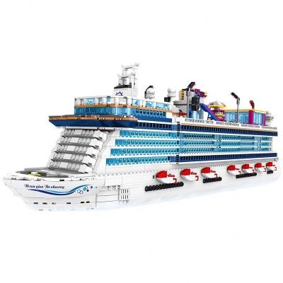 China Construction Toy Zhegao Ql 1807 Creative Bricks Toy Building Blocks Children's Ship Puzzle Set Diy Assemble Moc Liner Ship Model Ship for sale