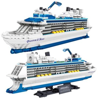 China Building Toy Ql Quantum 1808 Building Block Building Block Toys Puzzles Large Sea Voyage Liner Diy Assembly Static Brick Model Ship for sale