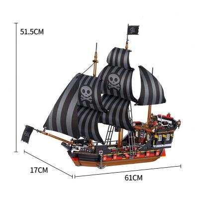 China The Building Toy ZHEGAO QL1801 Waves Series Cruise Liner Adventure Kingdom DIY Assembly Brick Storm Ship Building Block The Pirate Ship Toy for sale