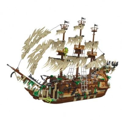 China Jiestar Creative Expert Building Toy 35002 Ideas Pirate Flying Dutchman Caribbeans Moc Large Brick Model Building Block Ship for sale