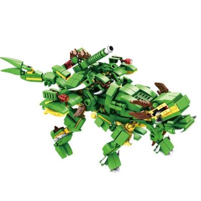 China Educational Building Toy 633018 577Pcs Building Block Toys For Children DIY Boys Birthday Gift 12 Changes 2 In 1 Dinosaur Model Small Bricks for sale