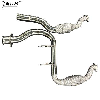 China Engine Downpipe For Ford F150 3.5TT 2015-2019 Exhaust System High Performance Stainless Steel Damper Exhaust Acoustic Downpipe for sale