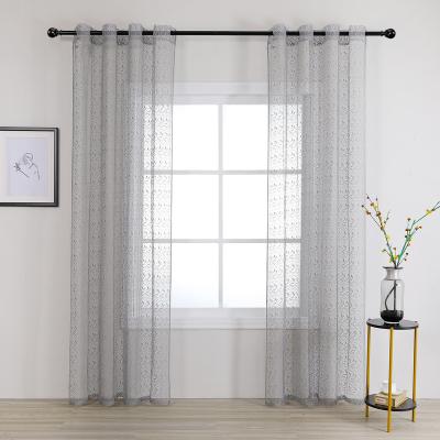 China Factory Supply Chain Insulated Cheap Knitting Designs Ready Made Sheer Window Curtain For Living Room for sale