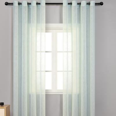 China Other cheap good product simple light green polyester solid windows curtains for sale